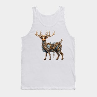 Steampunk Christmas Reindeer Tank Top